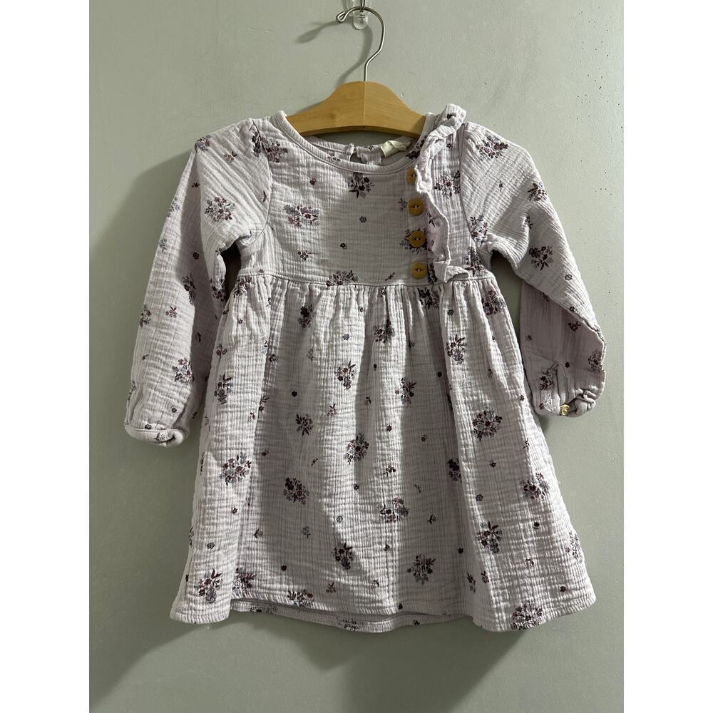City Mouse Purple Floral dress girls size‎ 3